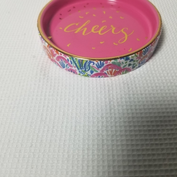 Lily Pulitzer  Pink Trinket Dish with Gold Accents - Picture 3 of 3
